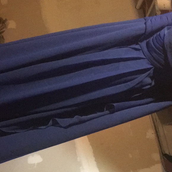 STRAPLESS BLUE PROM/BRIDESMAID DRESS - Picture 4 of 5